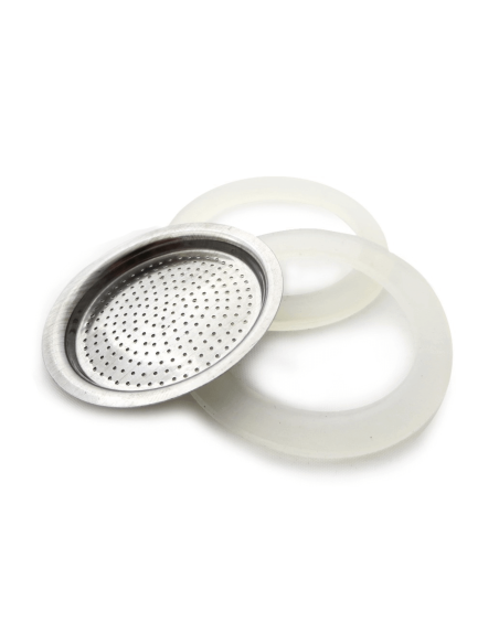 Filtro de repuesto para cafetera italiana Gefu Nando 6 tazas + 2 juntas