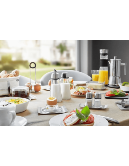 Gefu Brunch salt and pepper shaker set + stainless steel stand