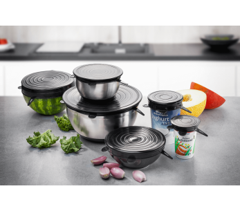 Juego de 6 tapas para cuencos de silicona Gefu Flexifresh 2