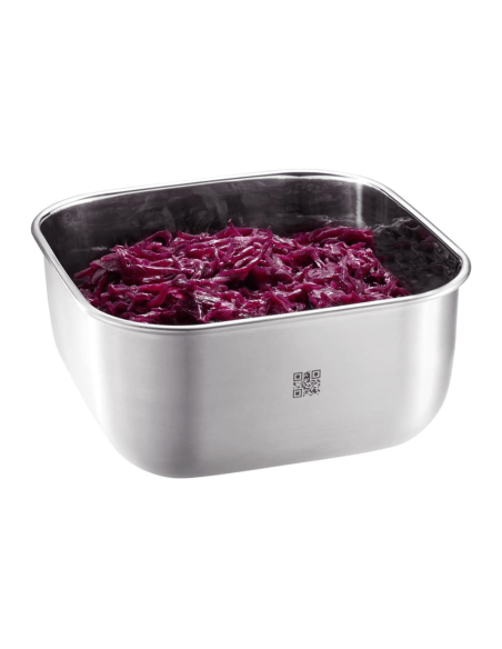 Gefu Provido carre 400ml lata de armazenamento em aço inoxidável