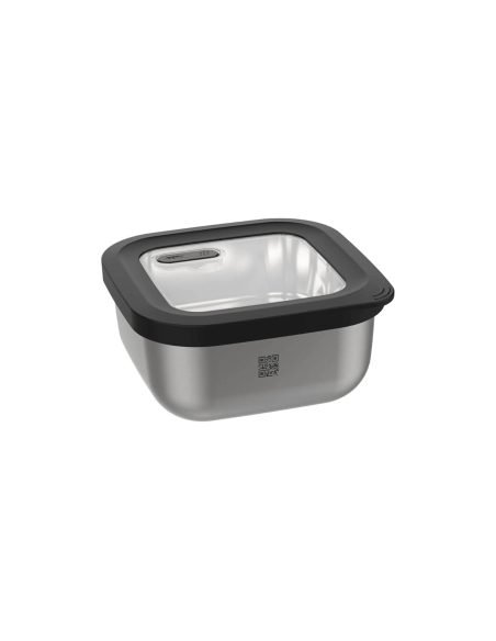 Gefu Provido carre 400ml lata de armazenamento em aço inoxidável