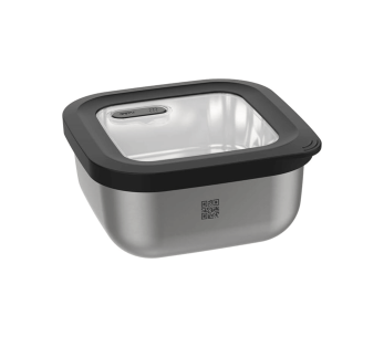 Lata cuadrada de acero inoxidable Gefu Provido de 900 ml
