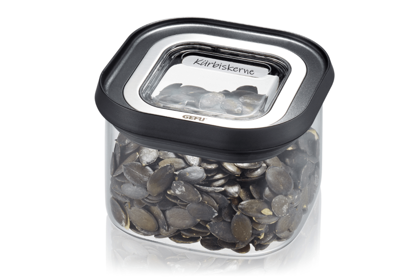 Gefu Pantry bewaarblik in borosilicaatglas 400ml + 3 zelfklevende etiketten