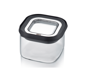 Gefu Pantry oppbevaringsboks i borosilikatglass 400 ml + 3 selvklebende etiketter