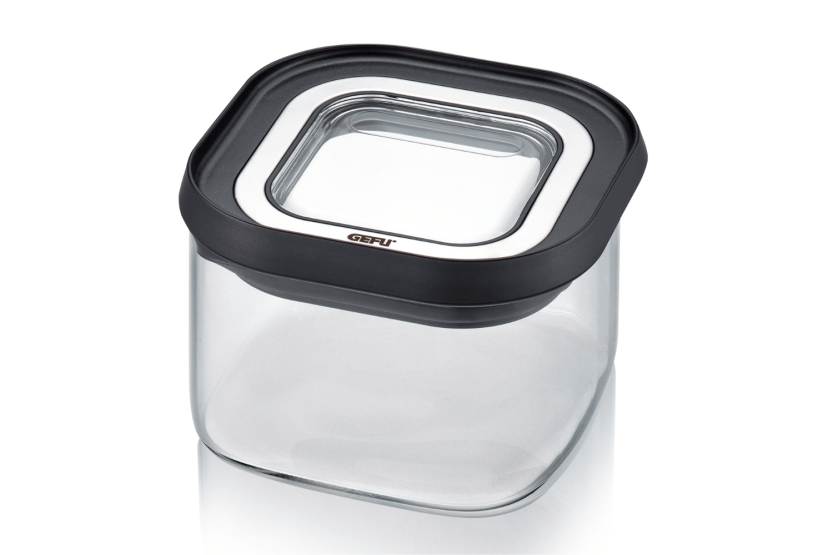 Gefu Pantry bewaarblik in borosilicaatglas 400ml + 3 zelfklevende etiketten