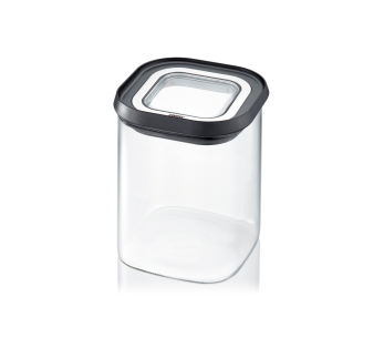 Gefu Pantry Dose aus Borosilikatglas 900ml + 3 selbstklebende Etiketten