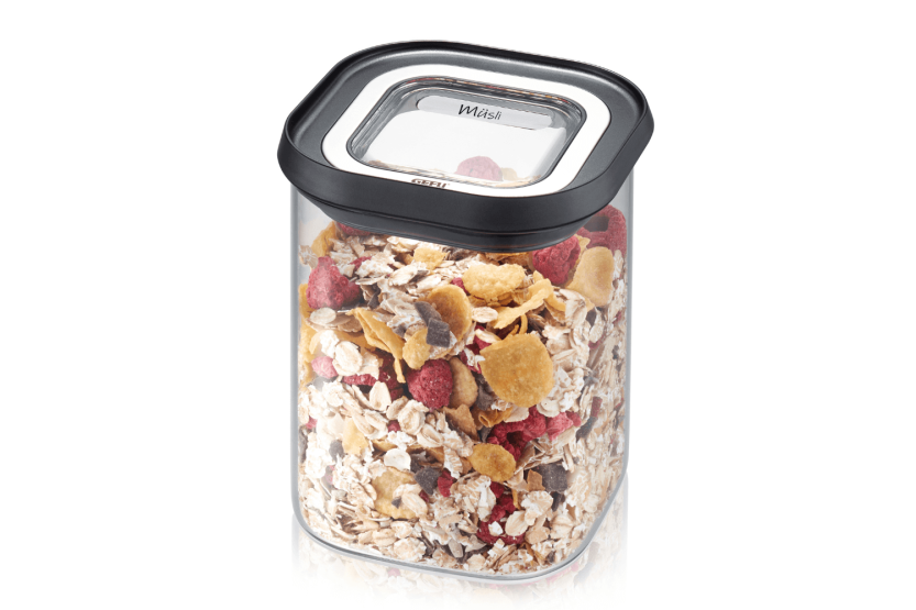 Caixa de arrumação Gefu Pantry em vidro borossilicato 900ml + 3 etiquetas autocolantes