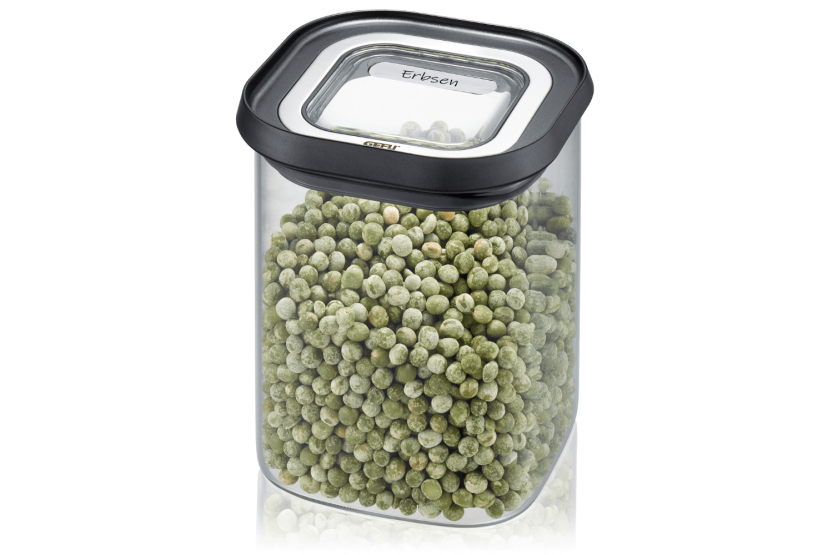Gefu Pantry 900ml borosilikatglasbehållare + 3 självhäftande etiketter