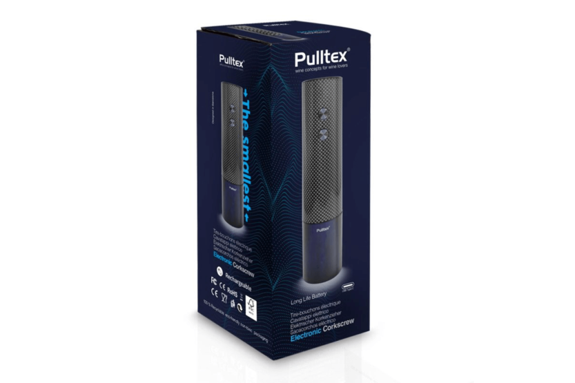 Pulltex Compact Evolution Monza genopfyldelig elektrisk proptrækker, skakternet mønster