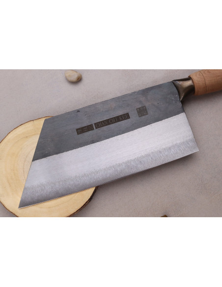 Couteau bunka CCK Kurouchi 20cm en acier au carbone et manche en bois