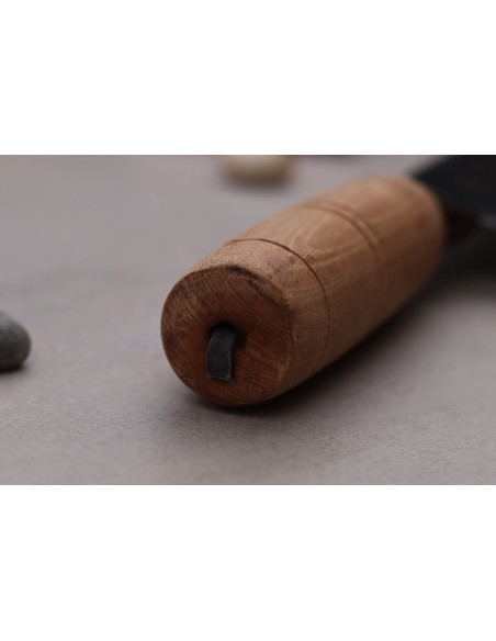 Couteau bunka CCK Kurouchi 20cm en acier au carbone et manche en bois