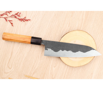 Couteau de chef 18cm japonais artisanal Yoshimune par Kawamura Musta WS2 2