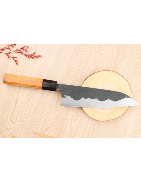 18cm japanisches handgefertigtes Kochmesser Yoshimune von Kawamura Black WS2