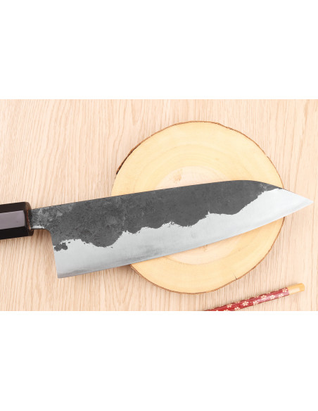 Couteau de chef 18cm japonais artisanal Yoshimune par Kawamura Black WS2