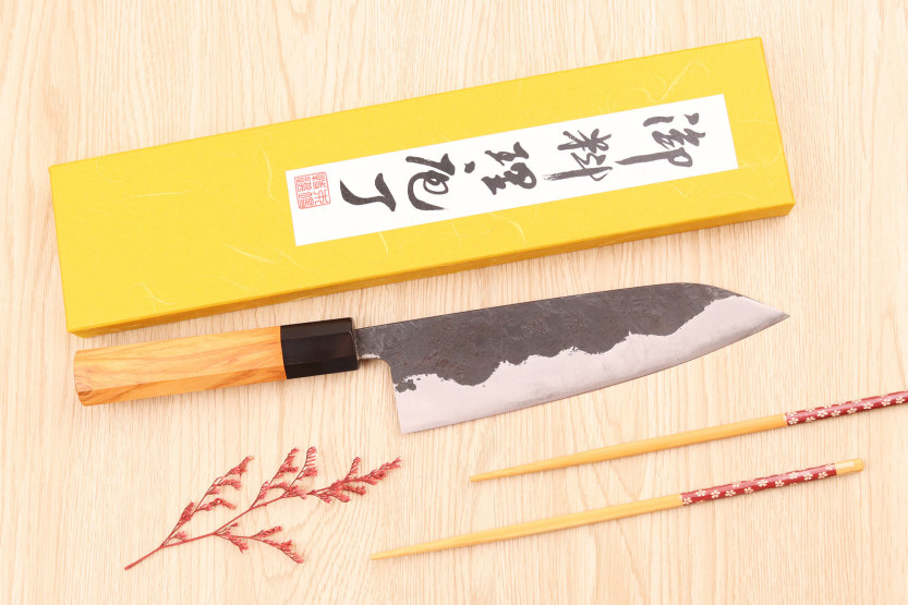 18cm japanisches handgefertigtes Kochmesser Yoshimune von Kawamura Black WS2