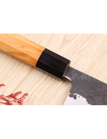 Couteau de chef 18cm japonais artisanal Yoshimune par Kawamura Black WS2