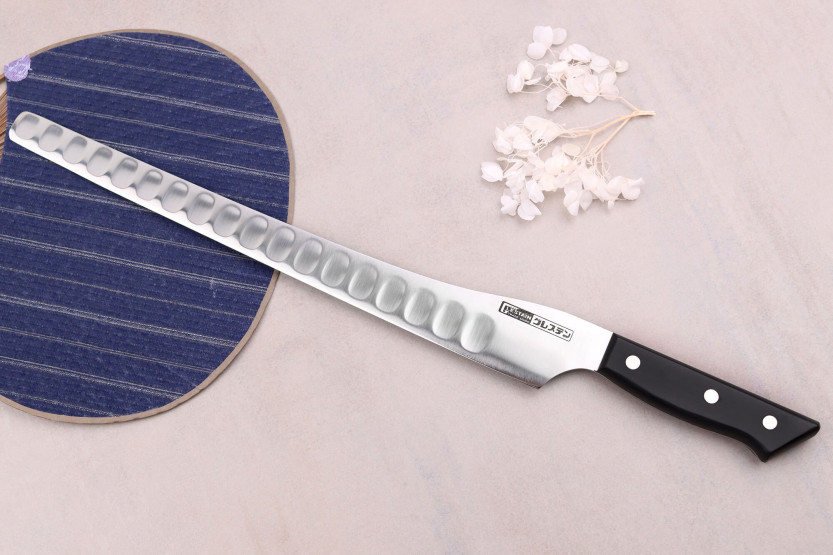 Coltello da Prosciutto giapponese Glestain Serie SO da 31 cm con dorso con fossette