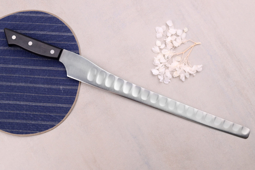 Coltello da Prosciutto giapponese Glestain Serie SO da 31 cm con dorso con fossette