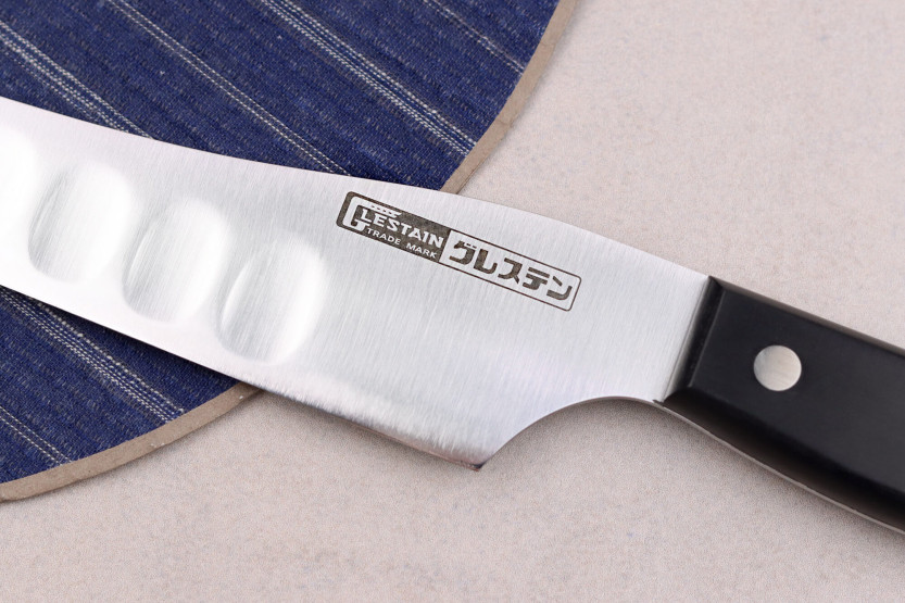 Japanisches Schinkenmesser mit mit Kullen und gebogenem Rücken Glestain SO Series 31cm
