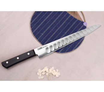 Couteau sujihiki alvéolé japonais Gleestain SO Series 27cm 2