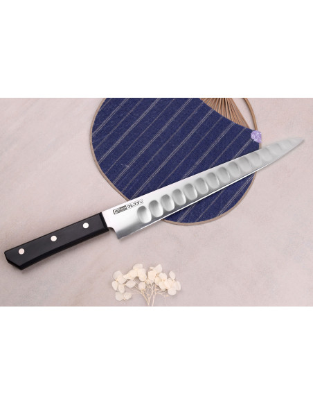 Couteau sujihiki alvéolé japonais Glestain SO Series 27cm