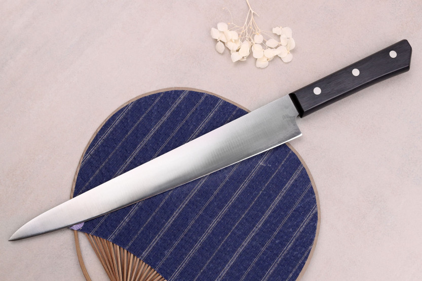 Japanisches Sujihiki-Messer mit Wabenschliff Glestain SO Series 27cm