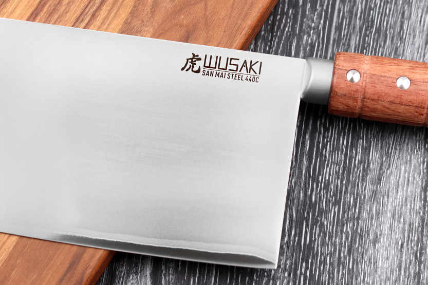 Coltello da chef cinese Wusaki Padouk San Mai da 20 cm