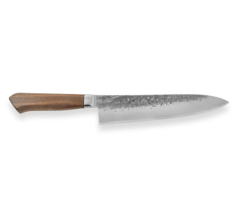 Wusaki Nogami BS2 21cm käsintehty japanilainen kokkiveitsi saksanpähkinän kahvalla