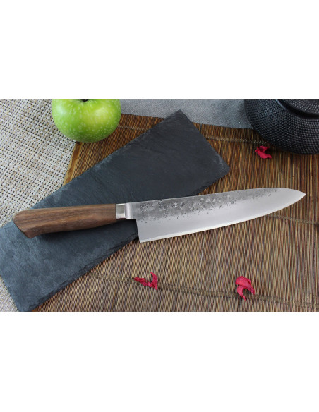 Wusaki Nogami BS2 21cm handgjord japansk kockkniv med valnötshandtag