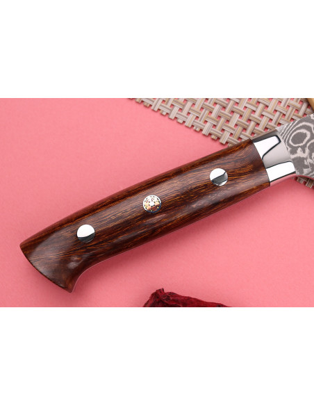 Takeshi Saji R2 Damascus Mosaic japanilainen yleiskäyttöinen veitsi 15cm