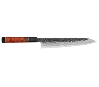 Kisuke Manaka Enn 24cm japanilainen sujihiki veitsi kvittenipuusta 2 renkaalla