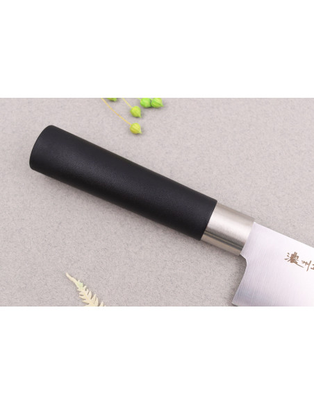 17cm Satake Masamune Saku Japans santoku mes in zwart PP