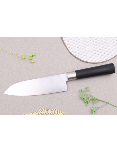 17 cm Satake Masamune Saku japansk santokukniv i svart PP