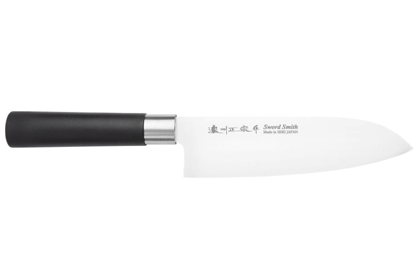 17 cm Satake Masamune Saku japansk santokukniv i svart PP