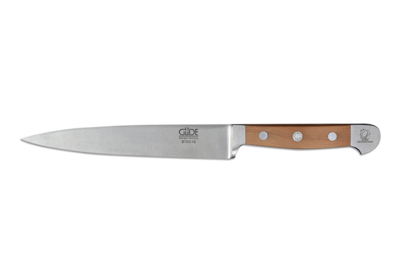 Güde Alpha Poire 18cm fileermes in gesmeed staal