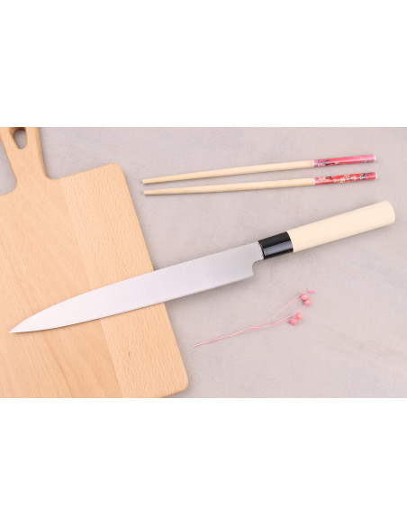 Sashimi-Messer 24cm japanisch Satake Griff aus Magnolia