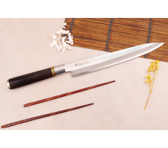 Sayuto 24cm yanagibakniv Ebenholts 7Cr ebenholtshandtag 2