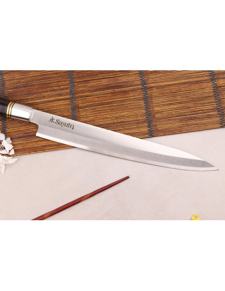 Sayuto 24 cm yanagibakniv Ebony 7Cr ibenholt håndtag