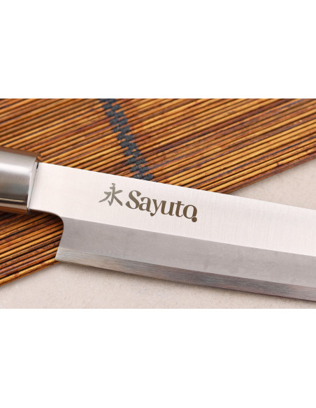 Sayuto 24cm yanagiba mes Ebbenhout 7Cr ebbenhout handvat