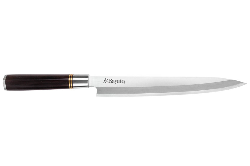 Sayuto 24cm yanagiba knife Ebony 7Cr ebony handle