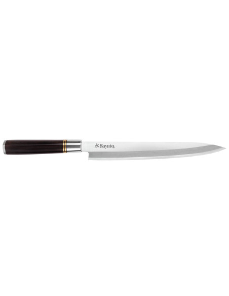 Sayuto 24cm yanagiba mes Ebbenhout 7Cr ebbenhout handvat