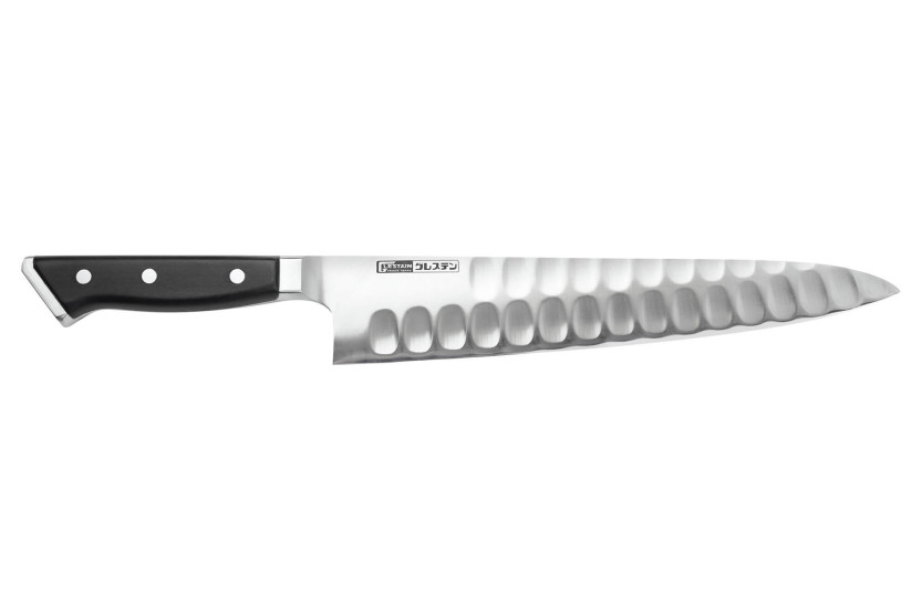 Faca de chef japonesa Glestain Série K de 27 cm com design em favo de mel
