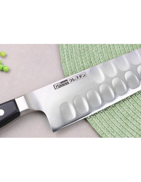Faca de chef japonesa Glestain Série K de 27 cm com design em favo de mel