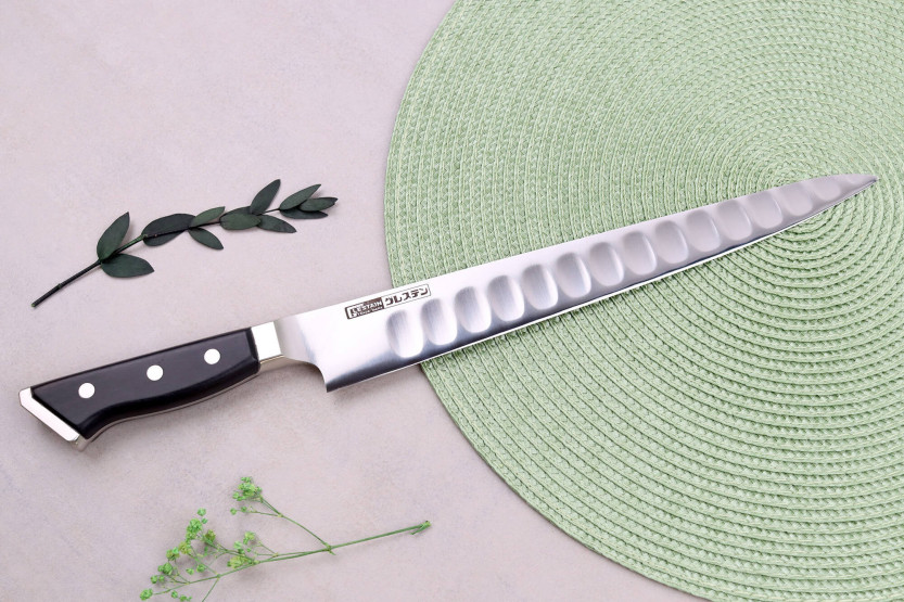 Glestain K-sarjan 27cm japanilainen sujihiki hunajakennoveitsi