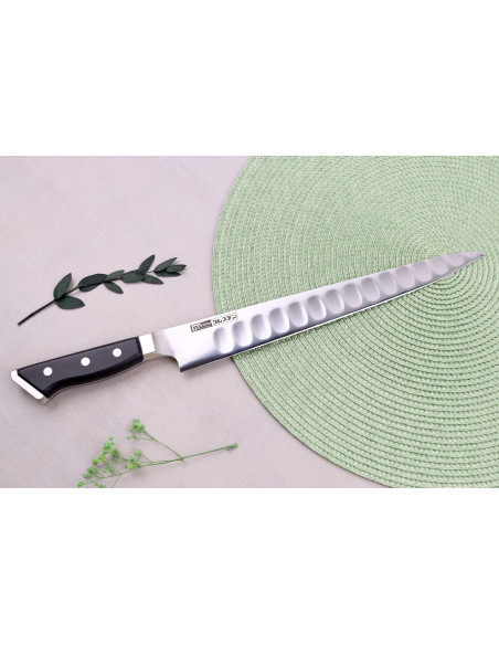 Glestain K-sarjan 27cm japanilainen sujihiki hunajakennoveitsi