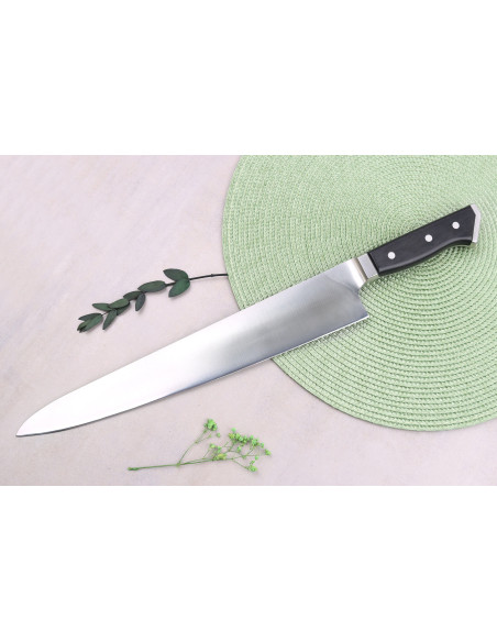 Japanisches Kochmesser mit Wabenmuster Glestain K Series 33cm