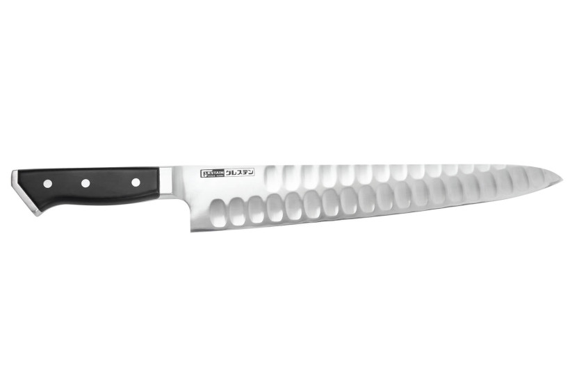 Coltello da chef giapponese Glestain Serie K da 33 cm con design a nido d'ape