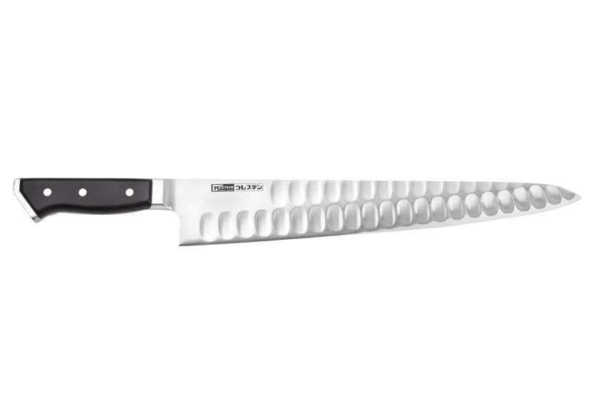 Glestain K-sarjan 36cm japanilainen kokkiveitsi, jossa on hunajakennomallia