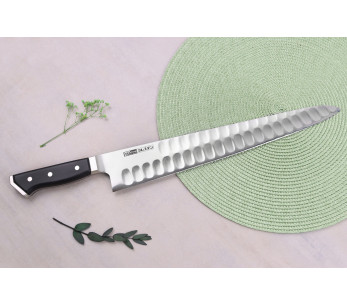 Faca de chef japonesa Glestain Série K de 36 cm com design em favo de mel 2