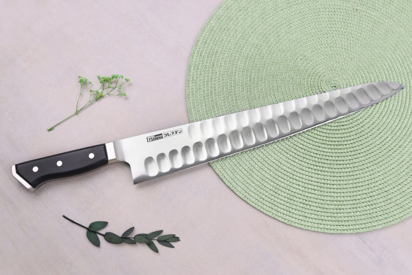 Glestain K Series 36 cm japansk kokkekniv med honeycomb-design